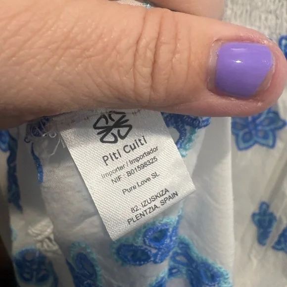 Piti Cuiti White and Blue Floral Maxi Dress - Picture 8 of 13